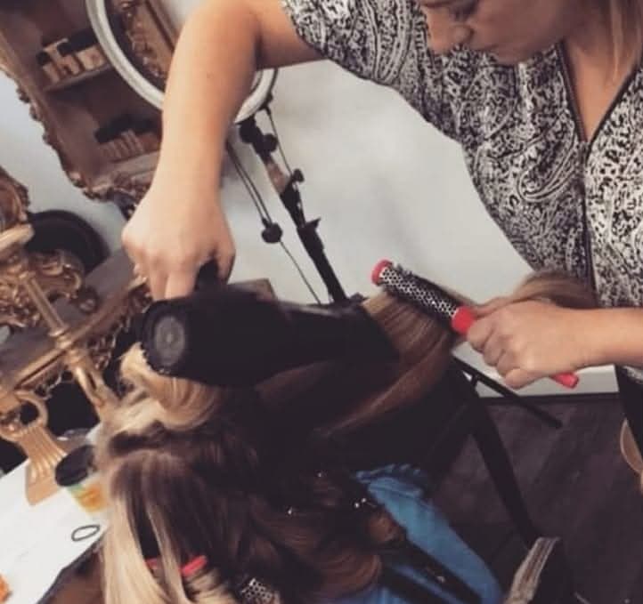 Salon training session in progress
