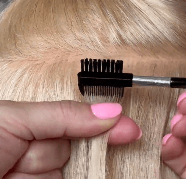 Hair extension work and training result visual