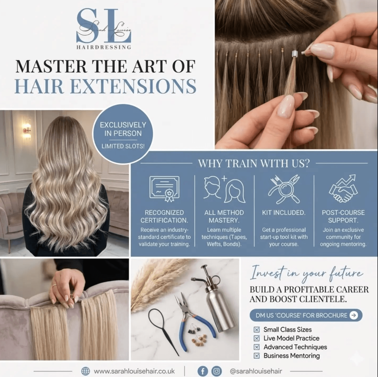 Sarah Louise Hairdressing training course social artwork
